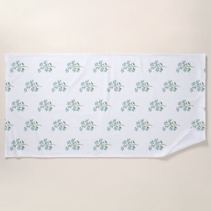Serviette De Plage Oubliez-moi pas Floral Preppy Dorm ou Houseréchauf