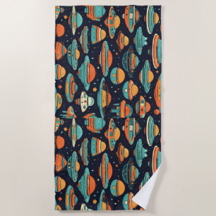 Serviette De Plage OVNI art vintage