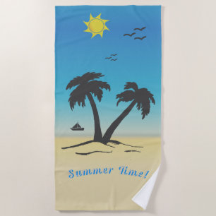 Serviette De Plage Palm Trees Beach Été ! B