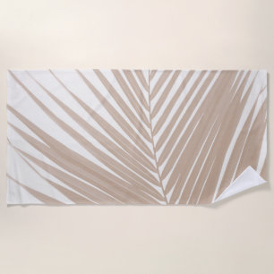 Serviette De Plage Palmier des Caraïbes luxuriant en beige chaud #1 #