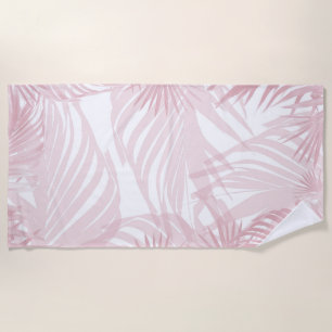 Serviette De Plage Palmier rose pâle 1 #tropical #art