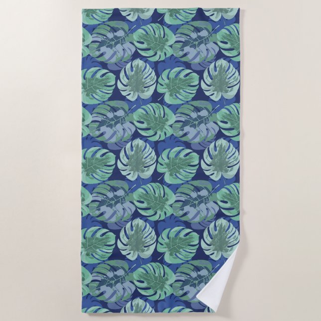 Serviette de plage Palmiers tropicaux (Devant)