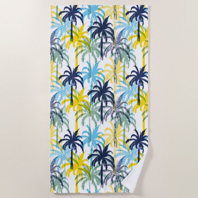 Serviette de plage Palmiers tropicaux (Devant)