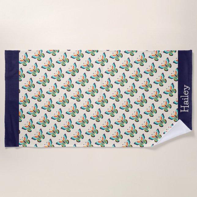 Serviette De Plage Papillon (Devant)
