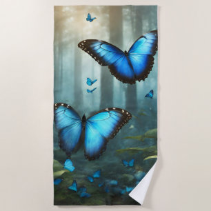 Serviette De Plage Papillon bleu Morpho