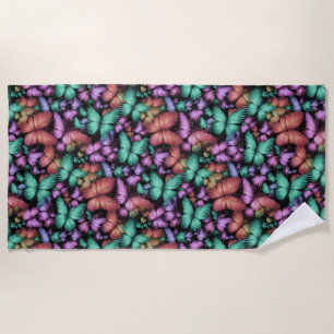Serviette De Plage Papillons colorés Imprimer