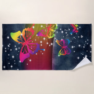 Serviette De Plage Papillons des Rainbows