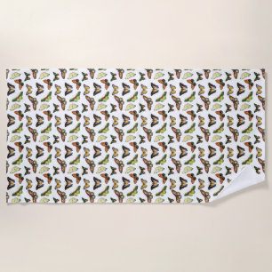 Serviette De Plage Papillons Vintage