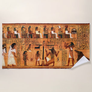 Serviette De Plage Papyrus royal égyptien