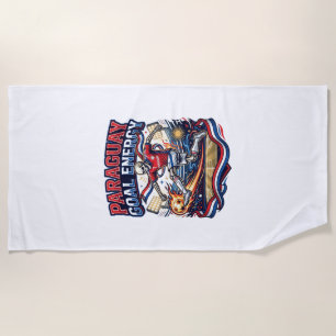 Serviette De Plage Paraguay Goal Énergie Skeleton Buteur Nations Gras