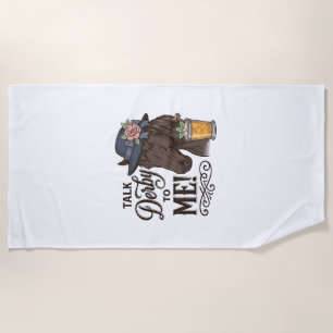 Serviette De Plage Parle Derby à Moi T-Shirt Gravure Vintage Cheval_1