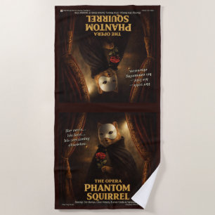 Serviette De Plage Parodie de l'Opéra Fantôme Écureuil