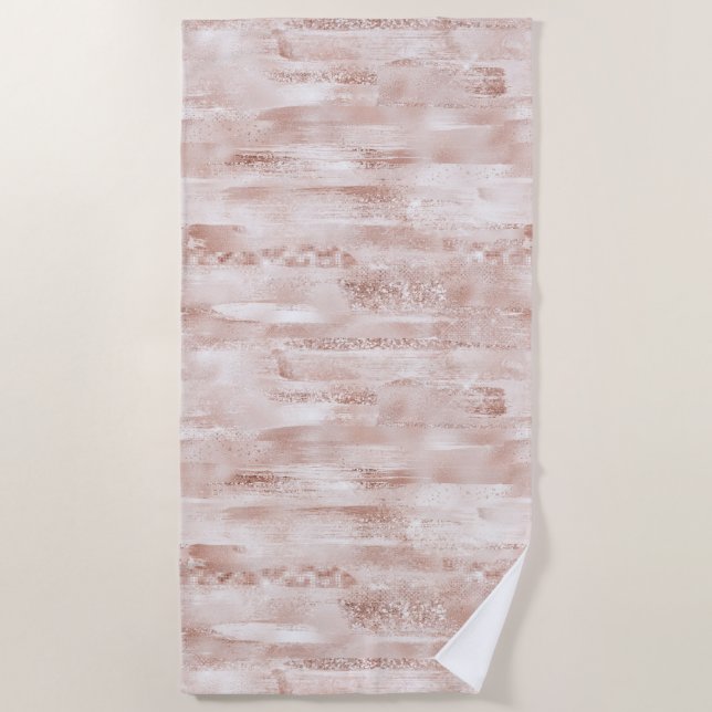 Serviette De Plage Parties scintillant brillante rose (Devant)