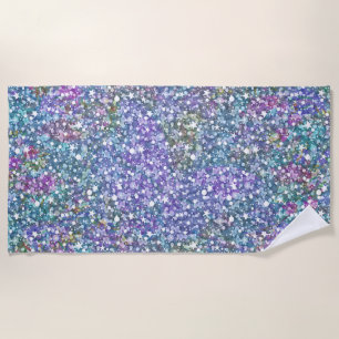 Serviette De Plage Parties scintillant moderne colorée Faux