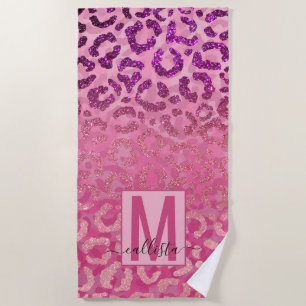 Serviette De Plage Parties scintillant rose violet Poster de animal l