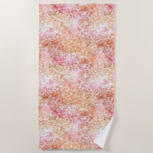 Serviette De Plage Parties scintillant Unicorne Peach Rose