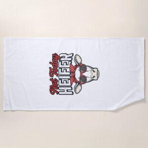Serviette De Plage Pas aujourd'hui génisse drôle vache vintage vecteu