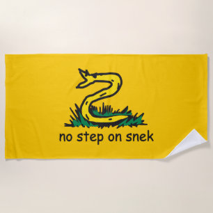 Serviette De Plage Pas de pas sur les mèmes de serpent Gadsden parodi