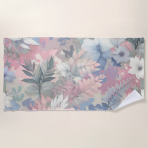 Serviette De Plage Pastel de printemps/pâques fleuri/tropical