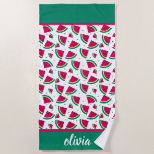Serviette De Plage pastèque personnalisée