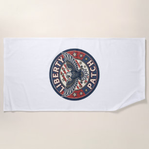 Serviette De Plage Patch de liberté Patriote Broderie