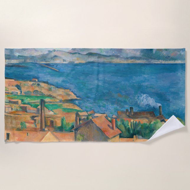 Serviette De Plage Paul Cezanne - Baie de Marseille, vue d'Estaque (Devant)