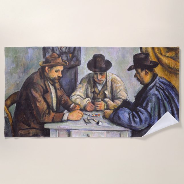 Serviette De Plage Paul Cezanne - Les Joueurs De Cartes (Devant)