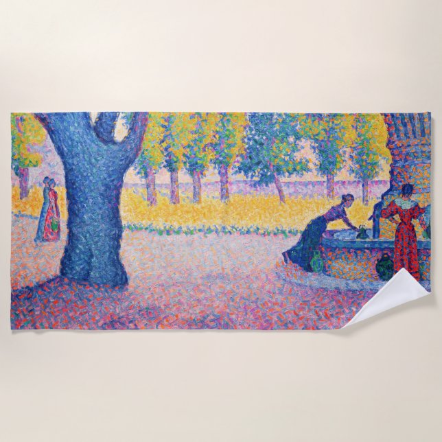 Serviette De Plage Paul Signac - Fontaine des Lices, Saint-Tropez (Devant)