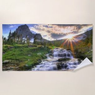 Serviette De Plage Paysage panoramique des quatre saisons toile de na