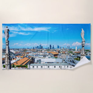 Serviette De Plage Paysage urbain de Milan
