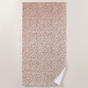 Serviette De Plage Peach Blush Parties scintillant rose Empreinte de 