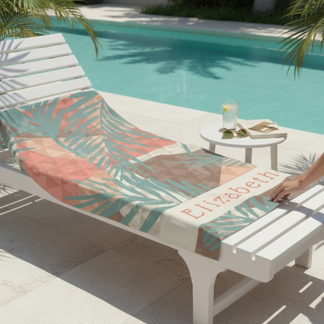 Serviette De Plage Peach et Brown Tropical Custom Beach Towne (Créateur téléchargé)