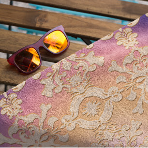 Serviette De Plage Peach Sunset Royal Damask
