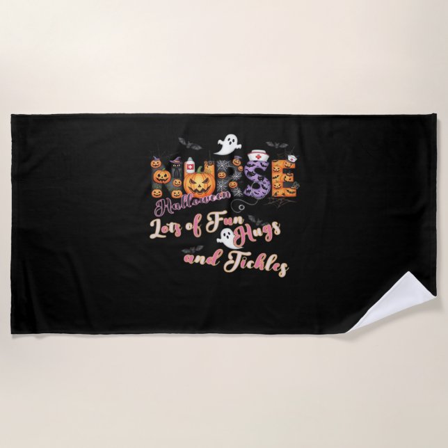 Serviette De Plage Pédiactrics Infirmière Amusement Halloween Design  (Devant)