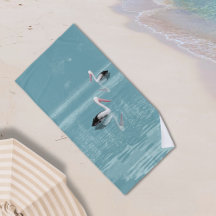 Pelican Couple Paddle sur Calm Aqua Water