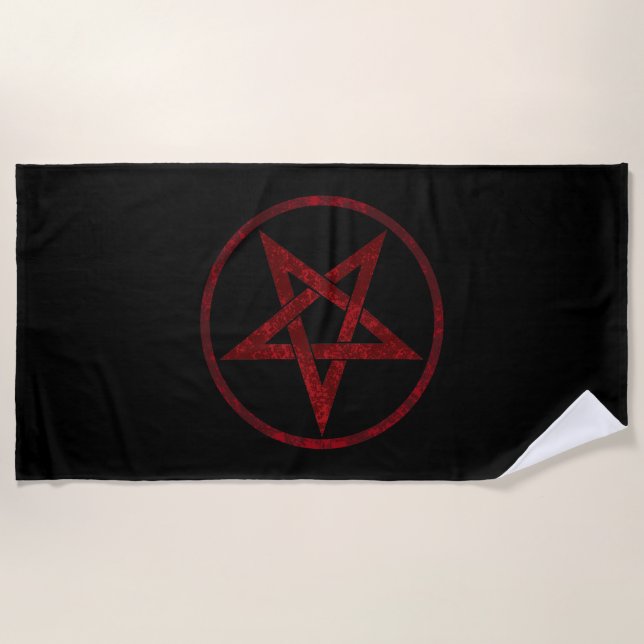 Serviette De Plage Pentagram Red Devil (Devant)