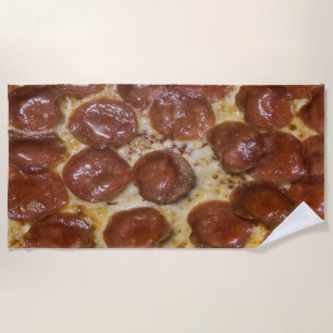 Serviette De Plage Pepperoni Pizza