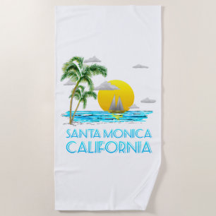 Serviette De Plage Père Noël Monica Californie