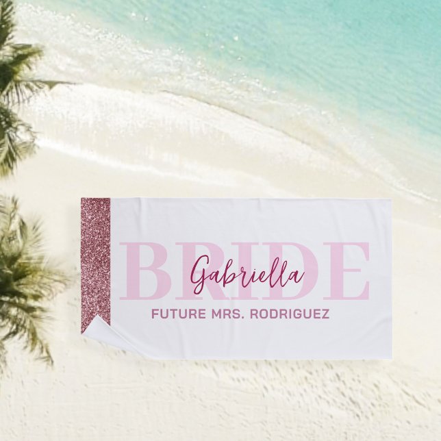 Serviette De Plage Personalized beach towel for the bride (Créateur téléchargé)