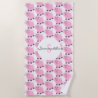 Personnalisation Cute Rose Pig Motifs Filles Anima