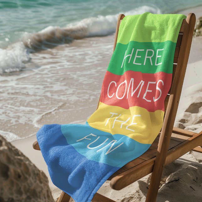 Serviette De Plage Personnalisé Joyeux soleil brillant Motif (Créateur téléchargé)