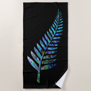 SERVIETTE DE PLAGE PERSONNALISÉ NOUVELLE-ZÉLANDE FERN PAUA