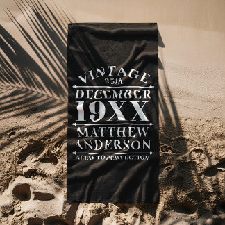 Serviette De Plage Personnalisé Vintage à la perfection