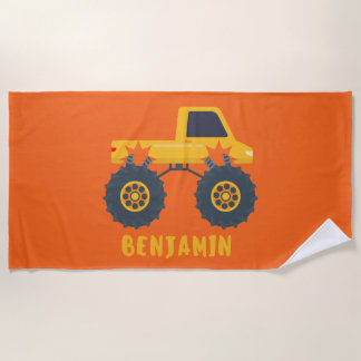 SERVIETTE DE PLAGE PERSONNALISÉE MONSTER TRUCK