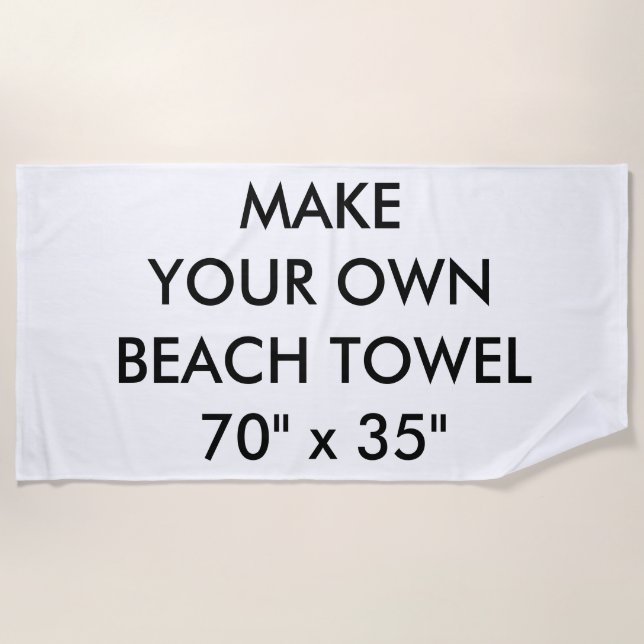 Serviette de plage personnalisée par coutume (Devant)