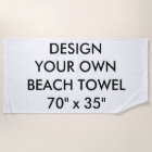 Serviette de plage personnalisée par coutume