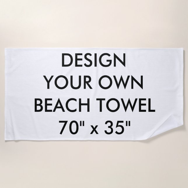 Serviette de plage personnalisée par coutume (Devant)
