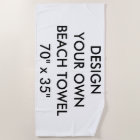 Serviette de plage personnalisée par coutume