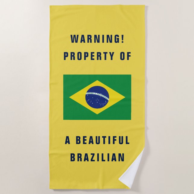 Serviette de plage personnalisée par drapeau (Devant)