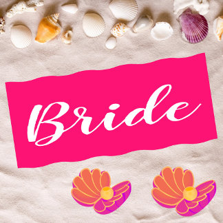 Serviette de plage personnalisée pour la mariée d'